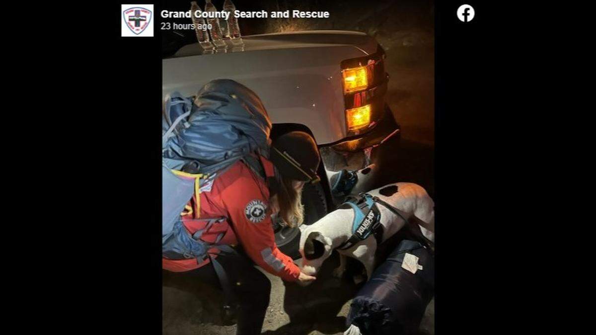 An 80-pound dog was rescued after suffering altitude sickness in Colorado, rescuers said.