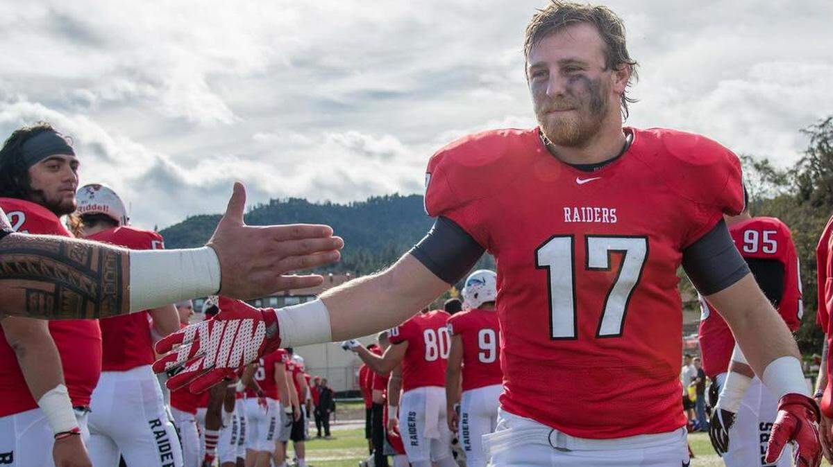 Sean Tow, seen here in 2014, was a beloved teammate at Union Mine High School and Southern Oregon.