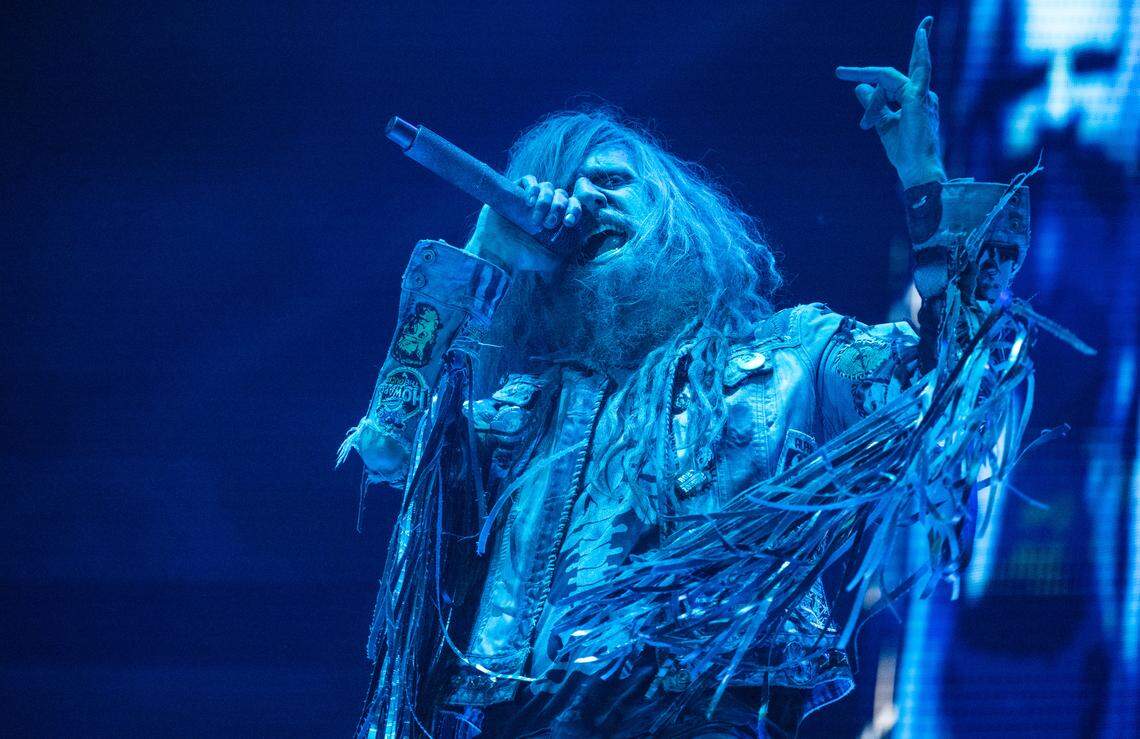 Rob Zombie performs during the Aftershock festival on Sunday, Oct. 5, 2025, in Sacramento’s Discovery Park.