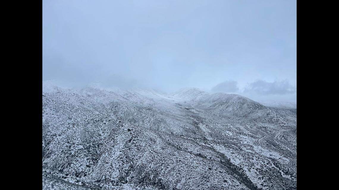 A man stranded in the snow while off-roading was rescued  after sending a text message to his girlfriend, a California sheriff said.&nbsp;