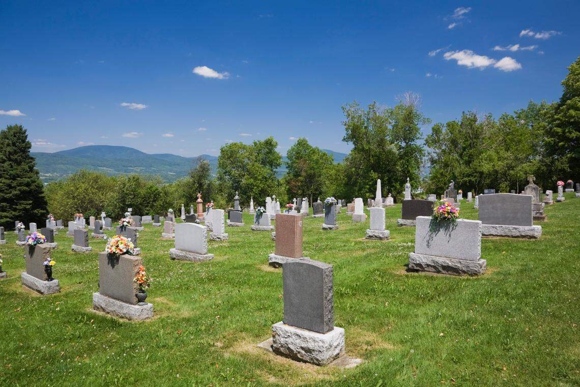 A cemetery in Quebec, Canada.