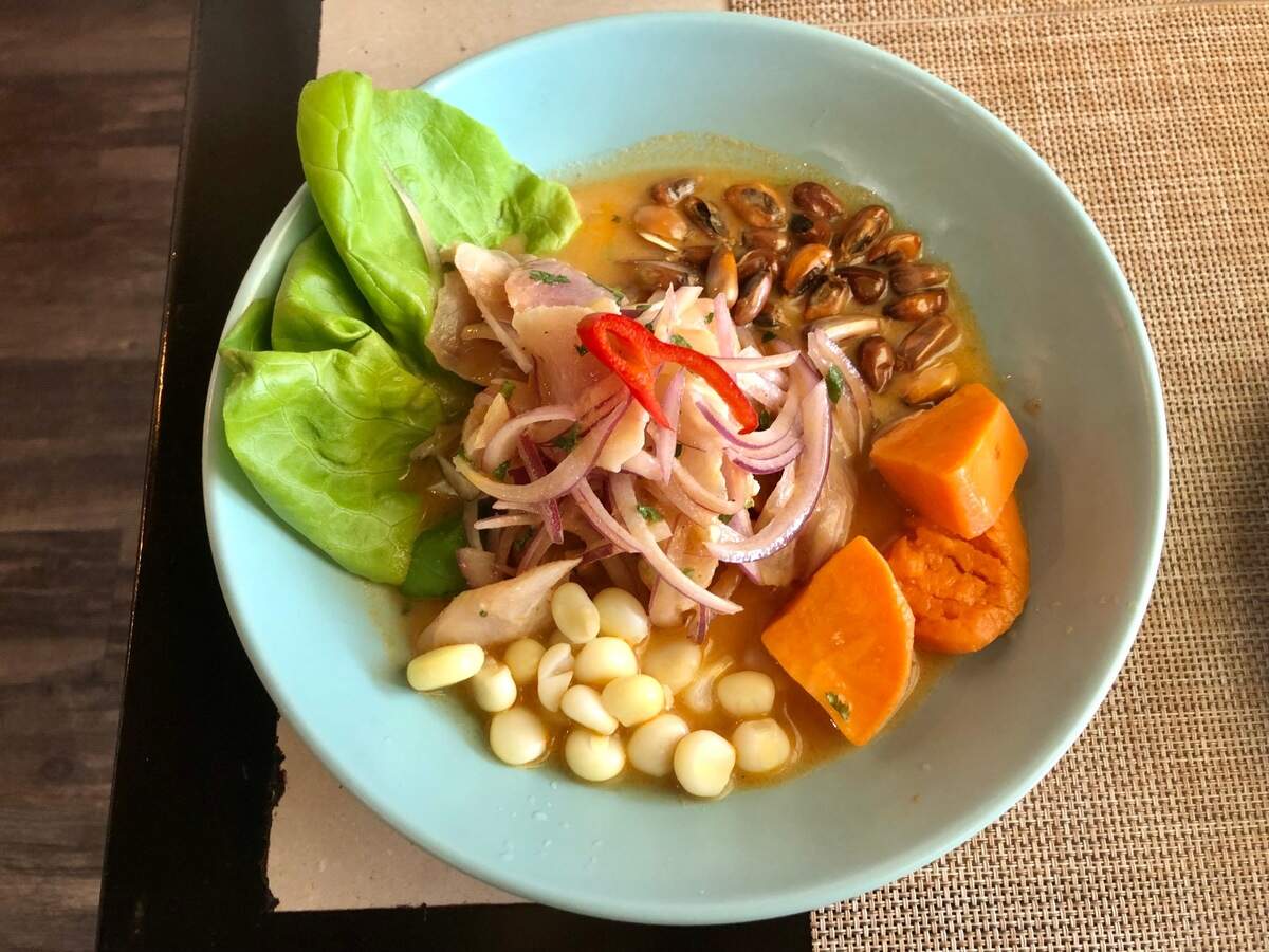 Chicha Peruvian Kitchen Y Cafe’s chalaco ceviche.