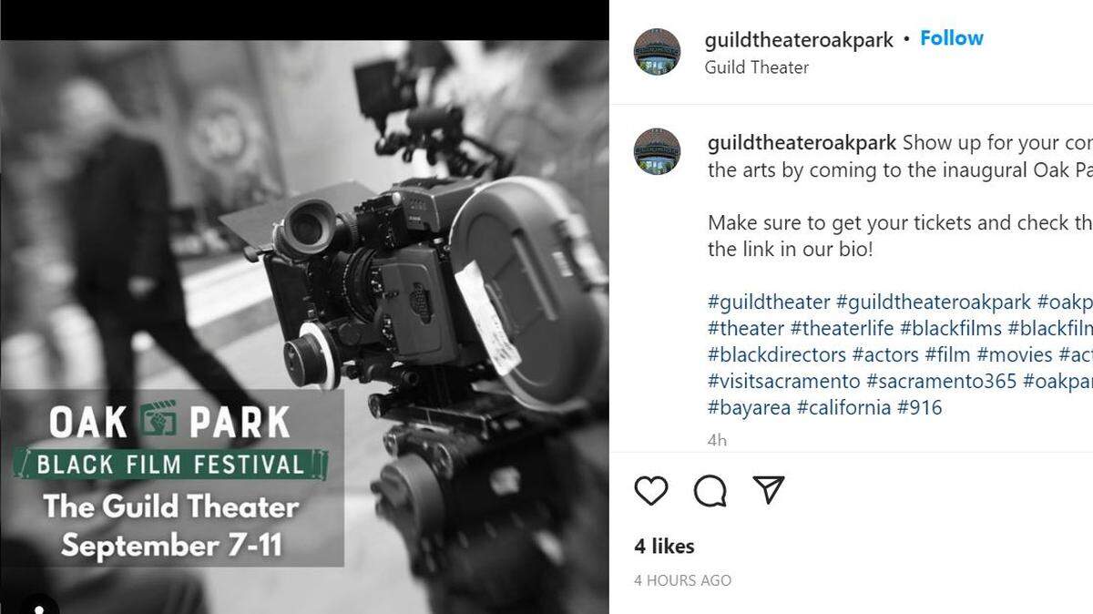 The Guild Theater in Sacramento’s Oak Park neighborhood is hosting a Black film festival Sept. 11 to Sept. 11.