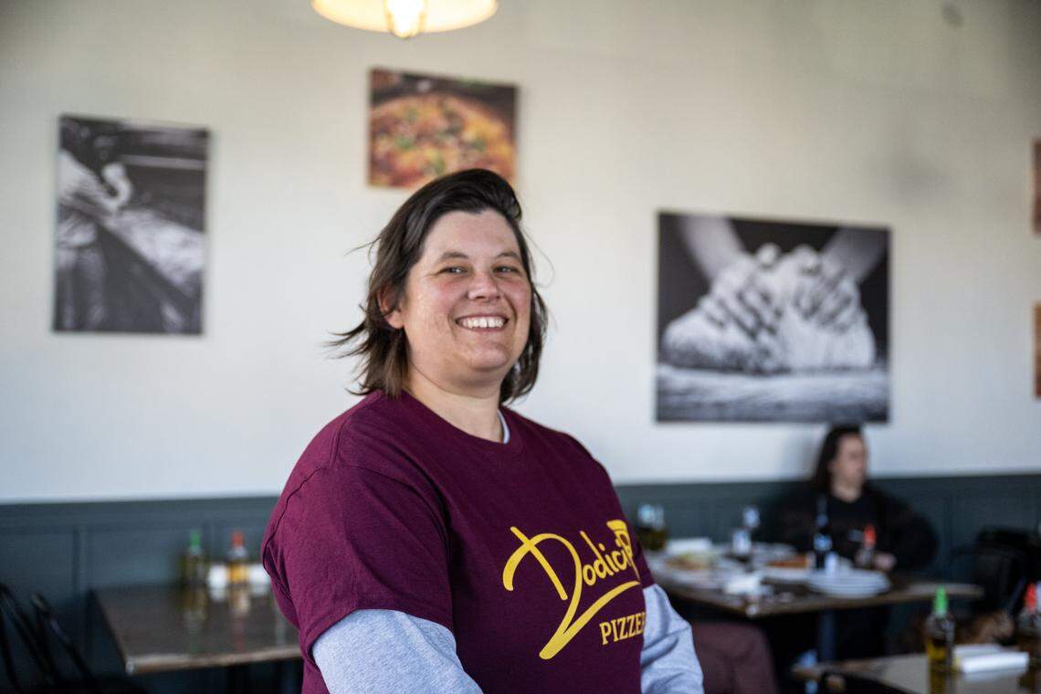 Co-owner Chiara Adamo at Dodici Pizza in Sacramento on March 6.