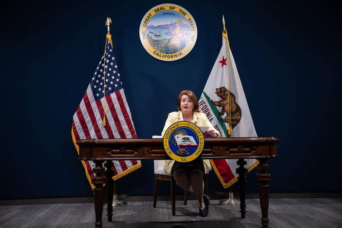 Senate President pro Tempore Toni G. Atkins, D-San Diego, on Thursday, July 6, 2023, signed two bills as she was serving as acting governor while Gov. Gavin Newsom and Lt. Gov. Eleni Kounalakis are out of the state.
