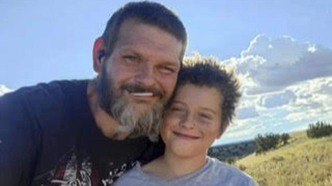 This provided photo shows Richard Blodgett and his son, Jakob.