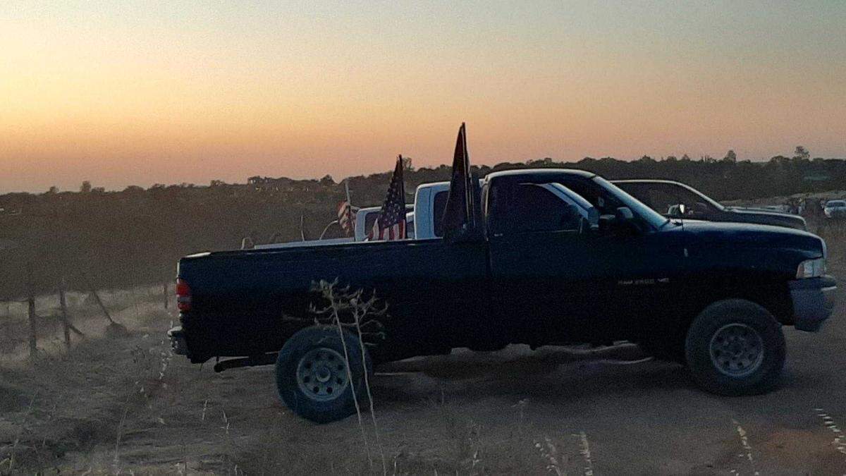 Investigators were asking the public to help identify people and three pickups seen leaving the area of Sierra College Boulevard near English Colony Way at the overlook in Placer County, California Thursday evening July 16, 2020, shortly after a grass fire was started by fireworks.
