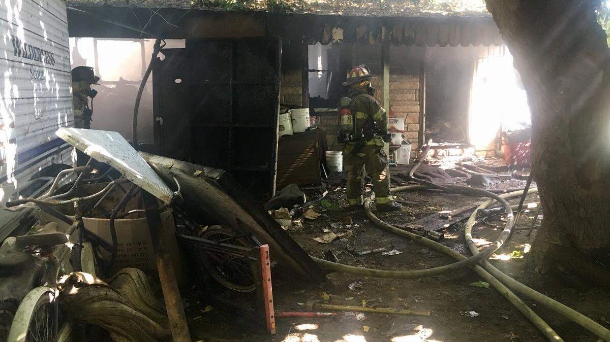A South Sacramento house fire, which lasted less than hour, took the lives of two dogs Wednesday morning.