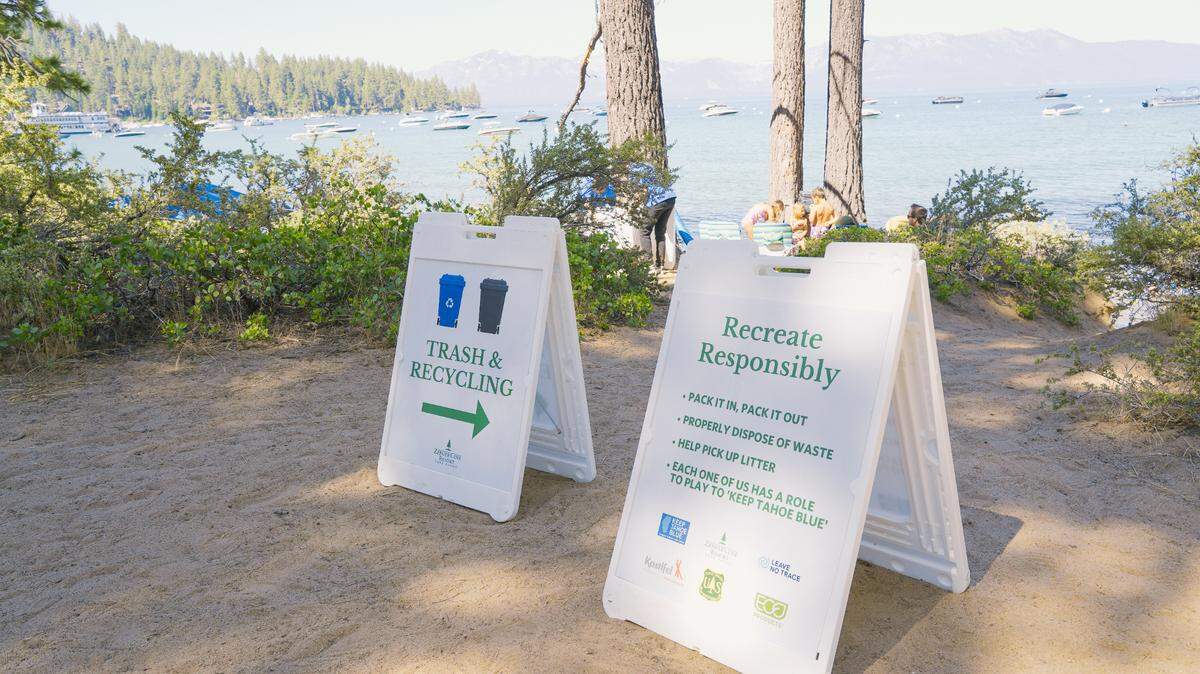 Keep Tahoe Blue partnered with Aramark Destinations to enforce stricter Fourth of July rules after record-breaking amounts of trash were collected last year at Lake Tahoe.