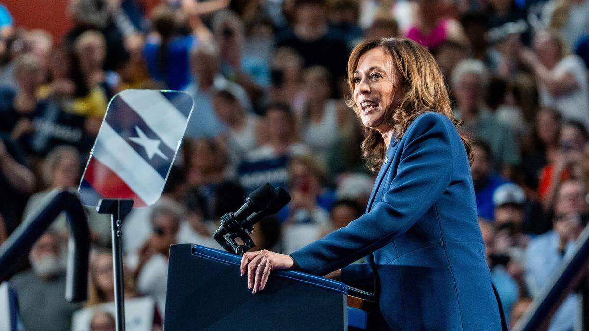 Vice President Kamala Harris speaks at her first campaign rally at the top of the ticket on Tuesday July 23, 2024 at West Allis Central High School in Wisconsin.