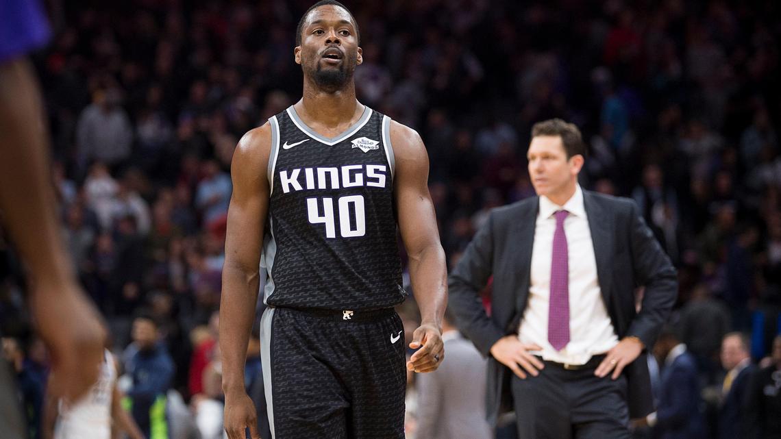 Sacramento Kings forward Harrison Barnes (40) walks off the court after the Sacramento Kings lose 105-104 in double overtime to the Minnesota Timberwolves during a game at Golden 1 Center on Thursday, Dec 26, 2019 in Sacramento.
