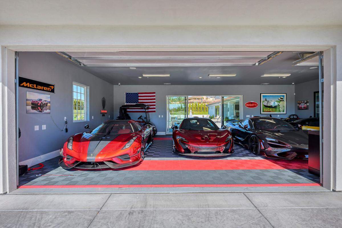 The car collection, which included models made by McClaren, Lamborghini, Ferrari and Koenigsegg, was not included in the sale. 