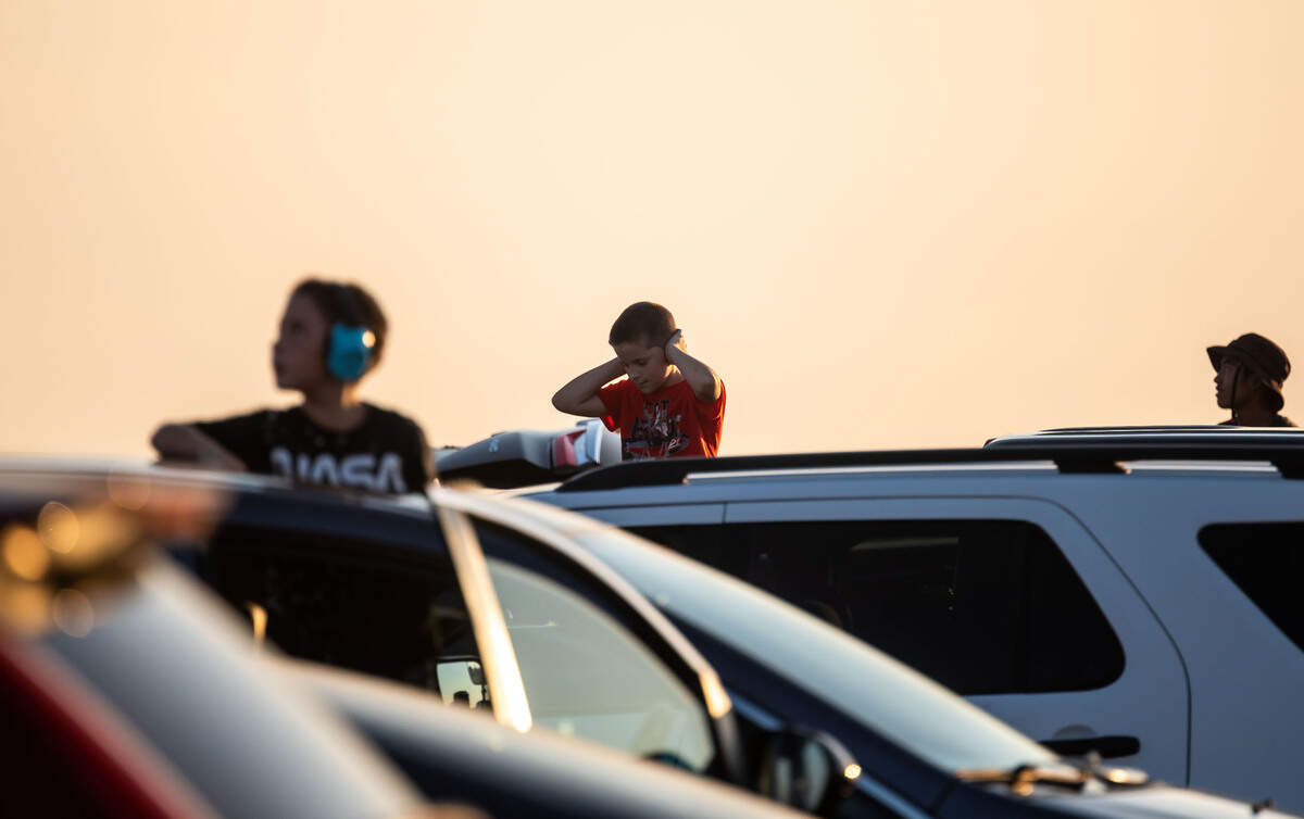 The California Capital Airshow gets loud during the Afterburnin’ Drive-In Airshow on Friday, Sept. 24, 2021, at Mather Airport in Sacramento. The drive-in event, which offered more personal space and opportunity to bring food and drinks from home, was a first of its kind for the airshow.