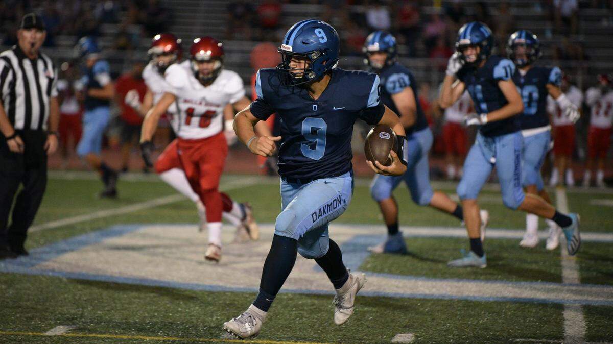 Hayden Abbruzzese is still growing at 6-foot-2 and 205 pounds, as are the upstart Oakmont Vikings.