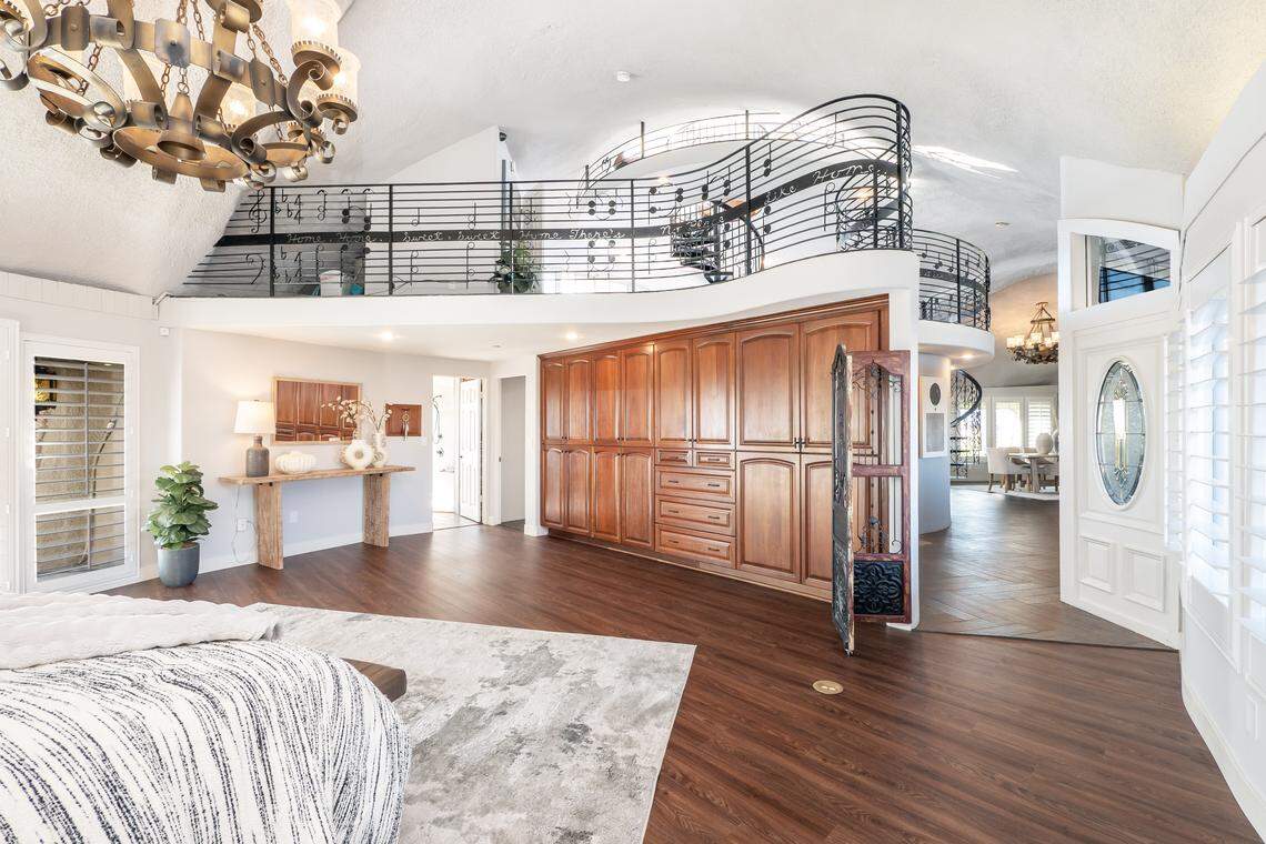 The 3,900-square-foot home atop a breathtaking mountain in Yucaipa, California, has three bedrooms and three bathrooms.