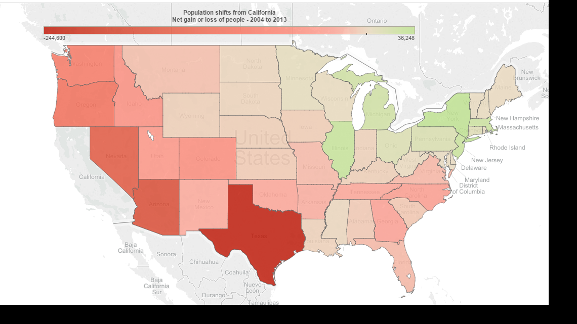 Californians left state in unprecedented numbers during last decade.