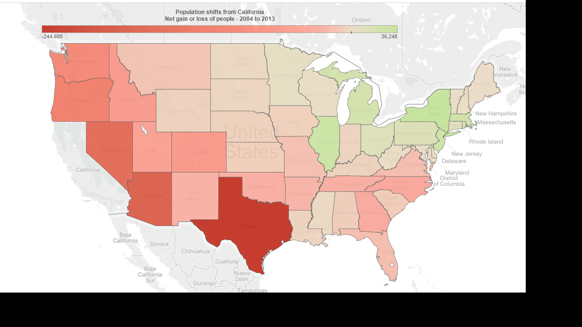 Californians left state in unprecedented numbers during last decade.