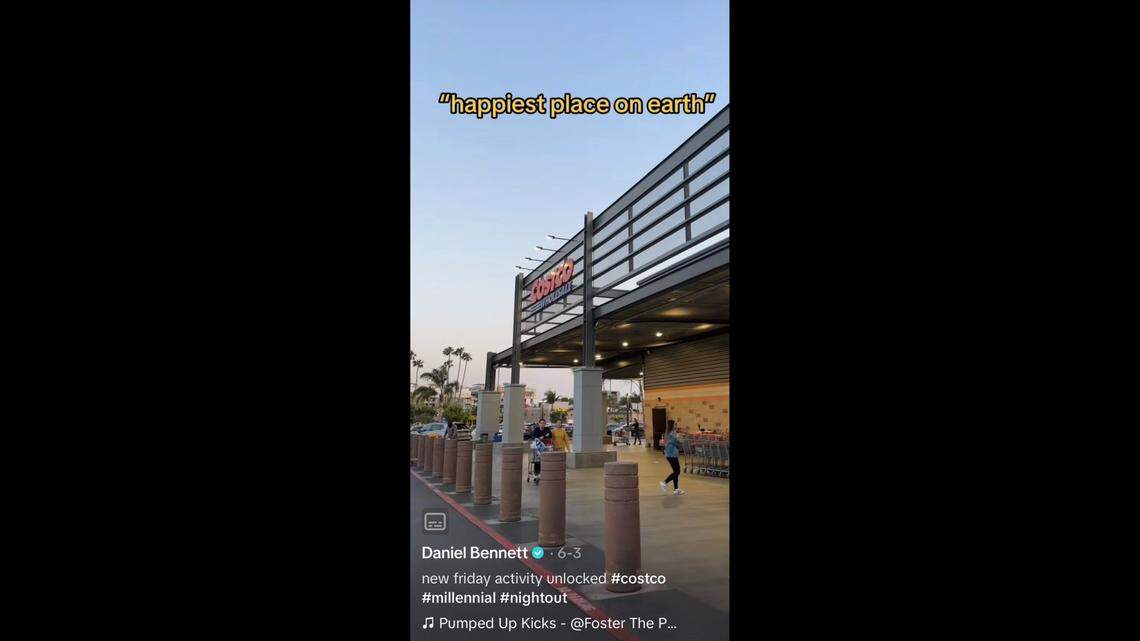 Daniel Bennett, 26, and his friends drank some wine and went to Costco instead of going out to the bars on a Friday night.