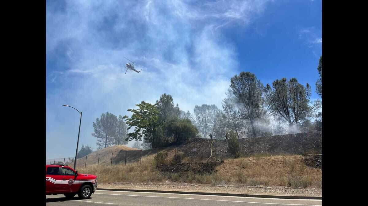 A wildland fire near Highway 50 burned more than five acres on July 31, 2023.