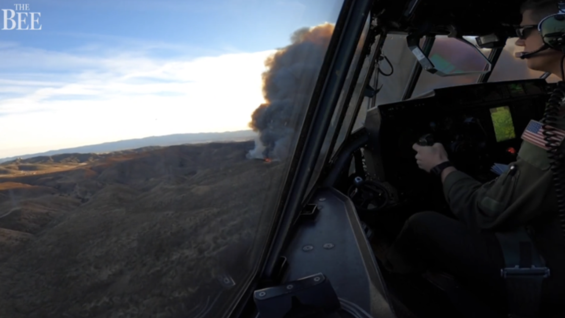 See what battling California wildfires look like from cockpit of a C-130 aircraft