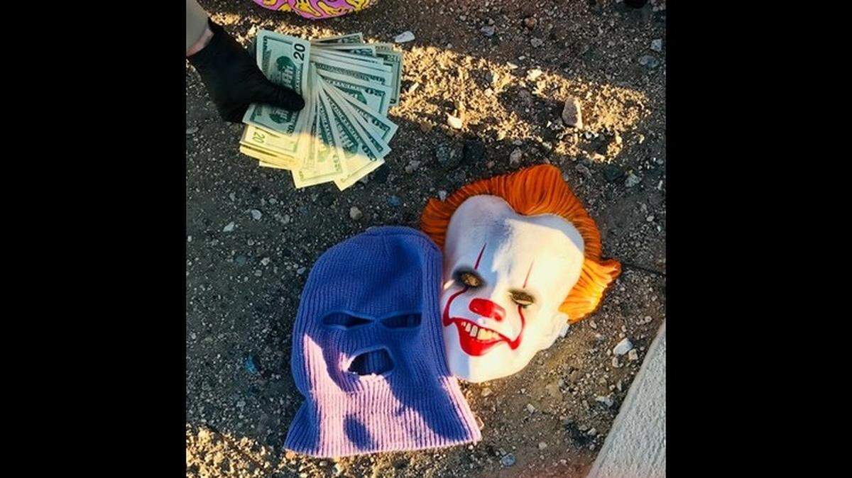 A man wearing a clown mask is accused of sexually assaulting a woman minutes before robbing another, California authorities said. 