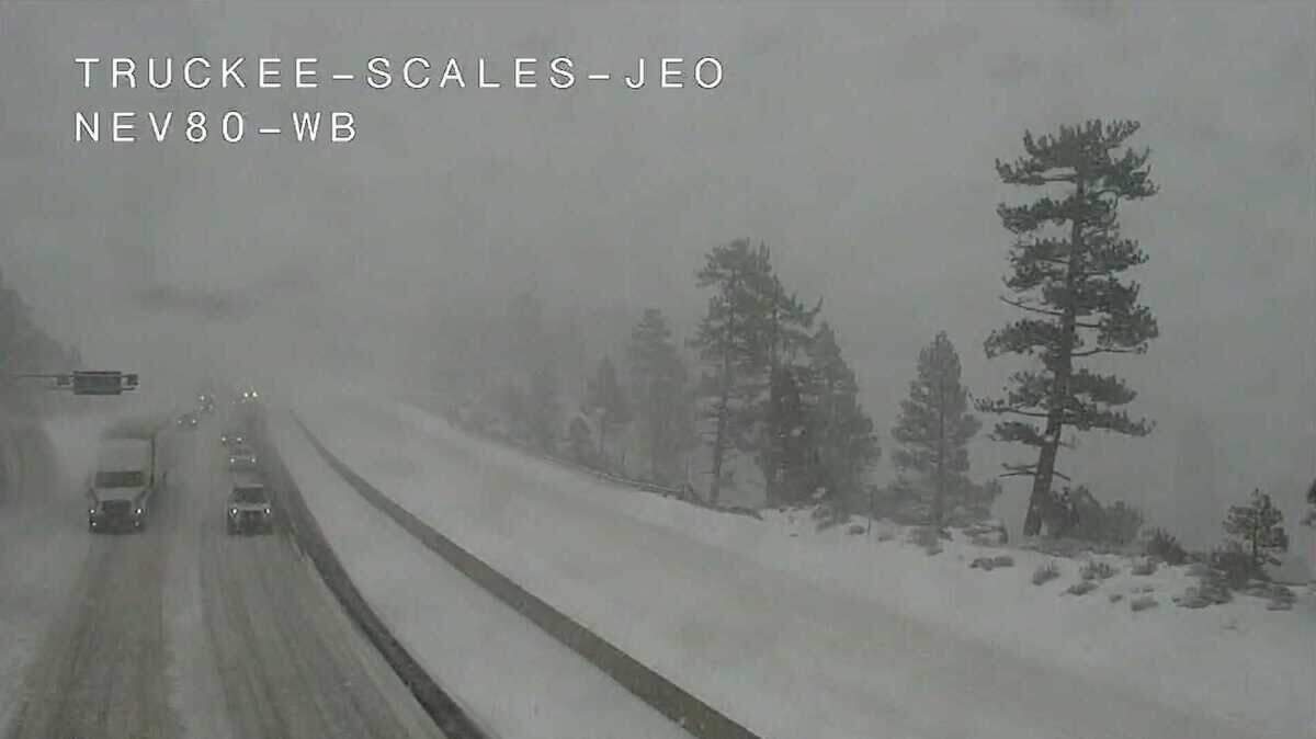 Incessant snowfall in Truckee and at the Nevada state line led authorities to close westbound Interstate 80 lanes and Highway 50 after collisions and spinouts, according to the California Highway Patrol.