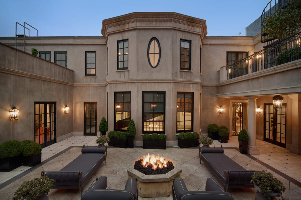 The extraordinary courtyard of the 26,000-square-foot Jackson Street home in San Francisco on the market for $32 million.