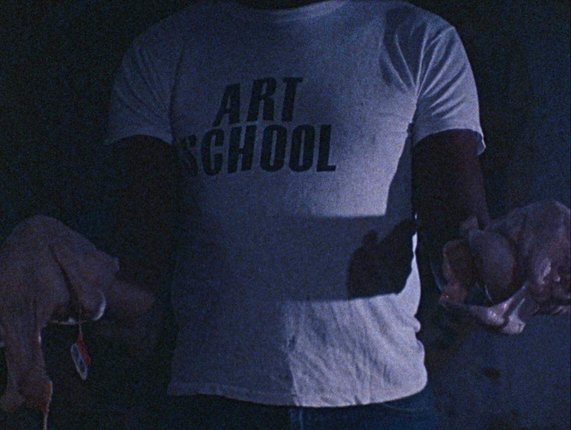 An image from “Pitchfork and the Devil,” a 1979 short film by Mike Henderson, will be on display at the Jan Shrem and Maria Manetti Shrem Museum of Art at UC Davis as part of an exhibit of Henderson’s work through June 25.