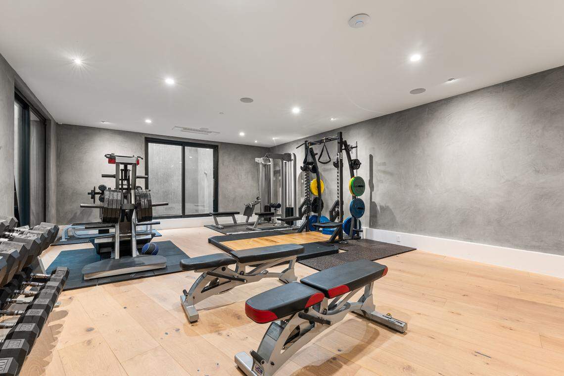 A full gym is part of Joey Bosa’s former home.