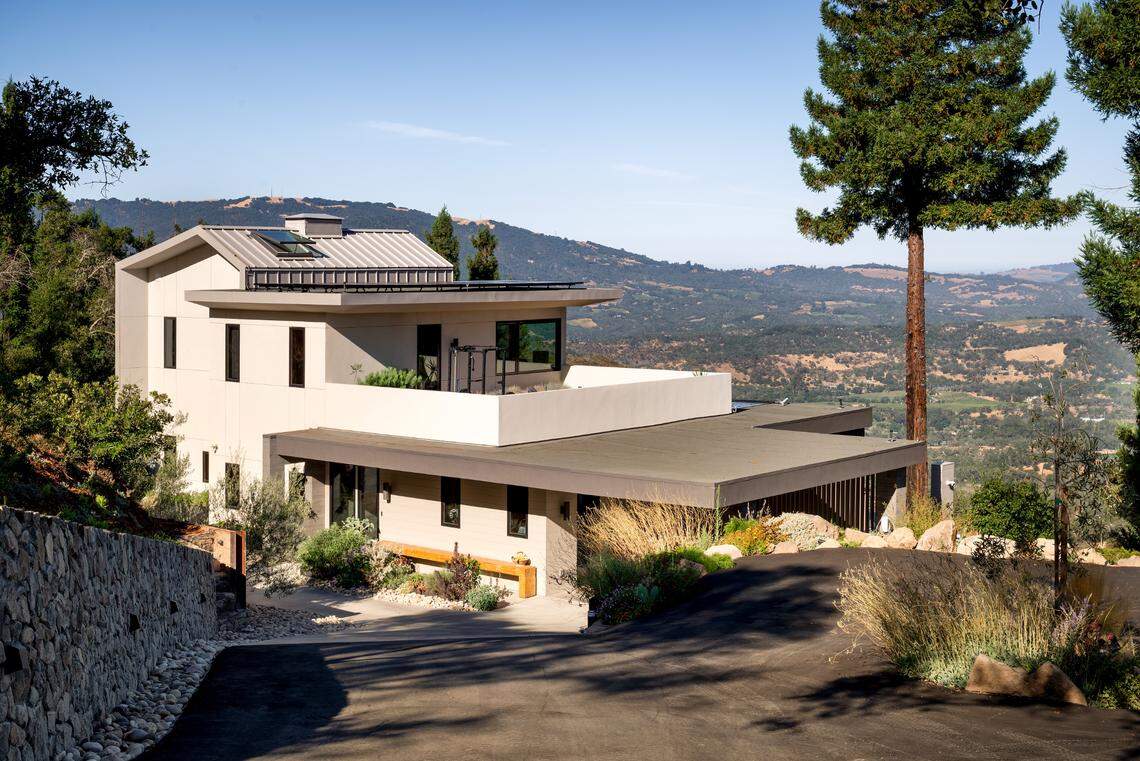 Designed by EAG Studio, the property includes multiple gathering areas, tiered terraces, and eight vegetable garden terraces with intelligent irrigation systems.