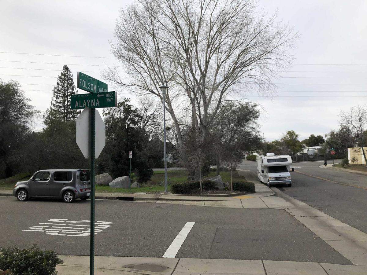 Deborah Richardson tripped and fell on uneven sidewalk on Folsom Dam Road between Alayna Way and Lakeside Way in 2018, the area photographed here on Friday, Jan. 6, 2023, and sued the city of Folsom for liability. In 2022, the city settled without admission of wrongdoing for $60,000. Now, Vince Murdock is suing the city of Folsom for liability and dangerous road conditions after being hit by a car traveling west on Greenback Lane.