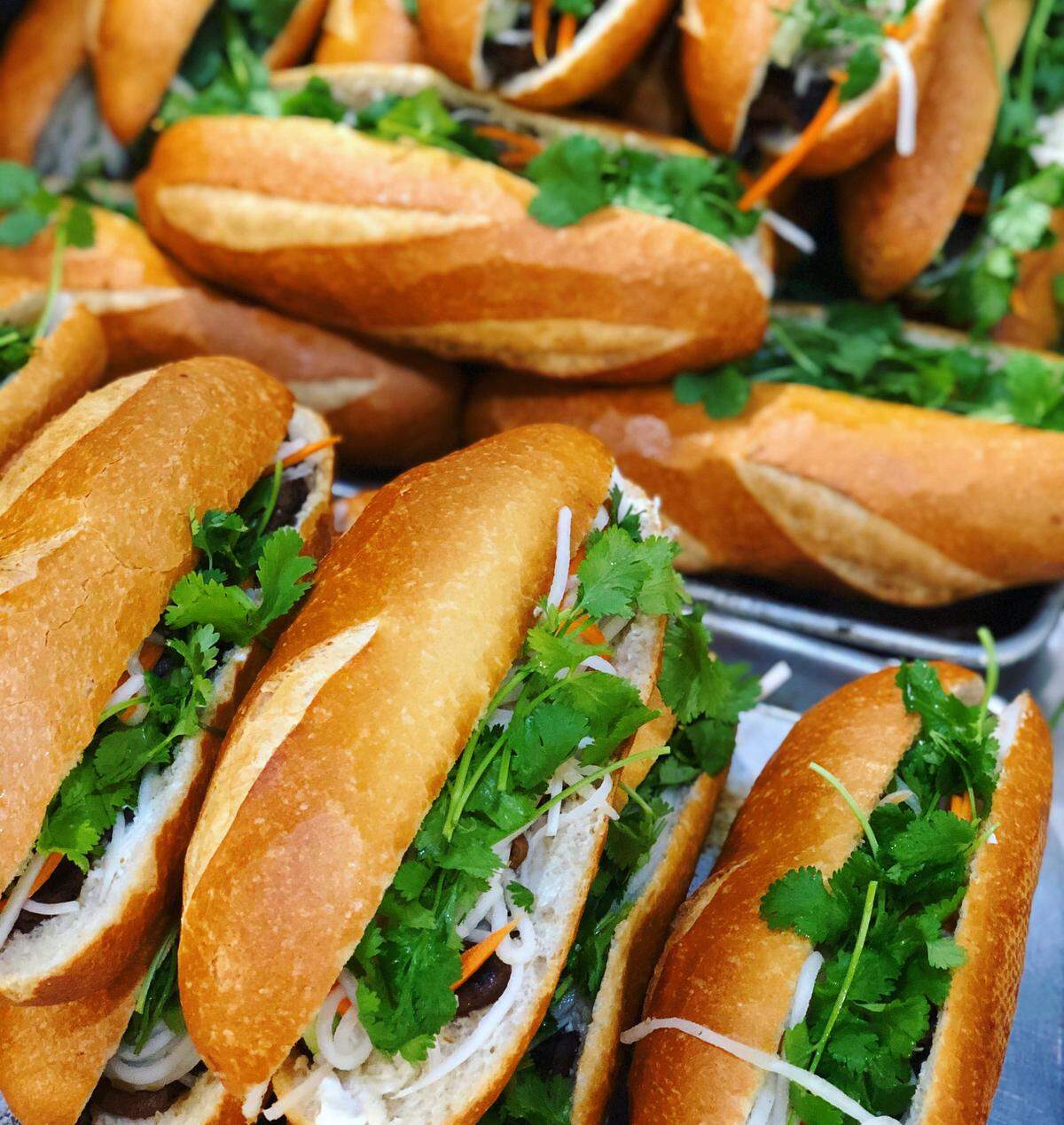Photo of banh mi from Sacramento’s Chay Corner.