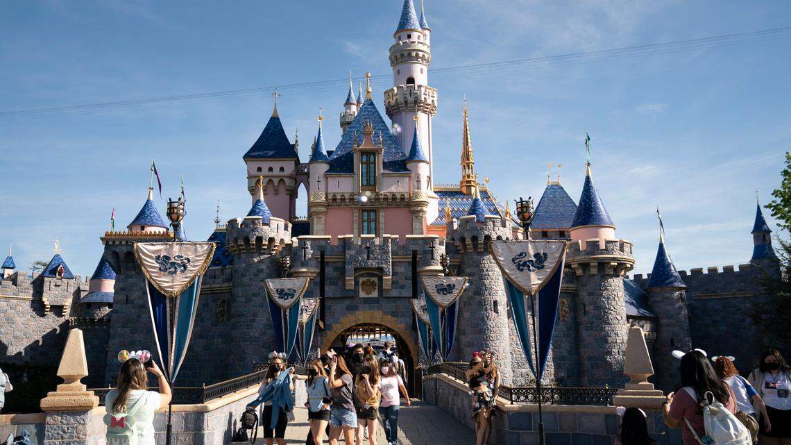 Some of Disneyland Resort’s social media accounts were hacked and displayed offensive posts on Thursday, July 7. .(AP Photo/Jae C. Hong, File)