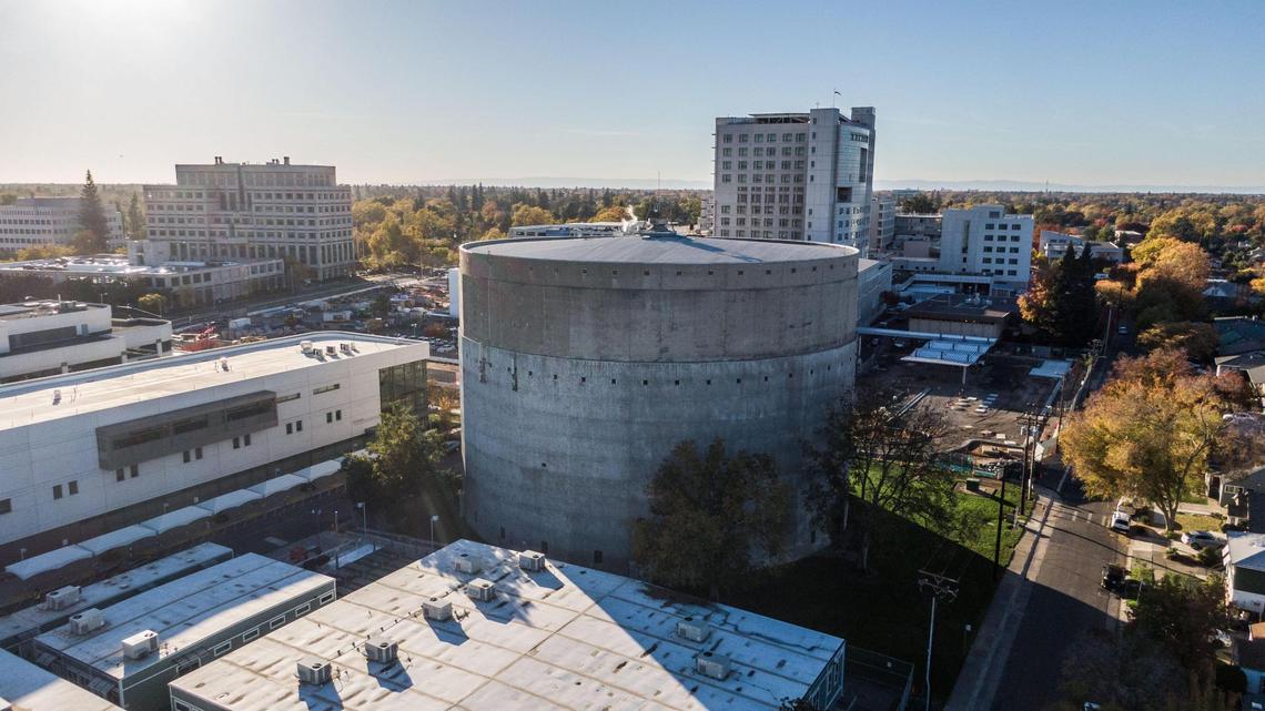 What is that tall, gray tower by UC Davis Health in Sacramento? Here’s the answer