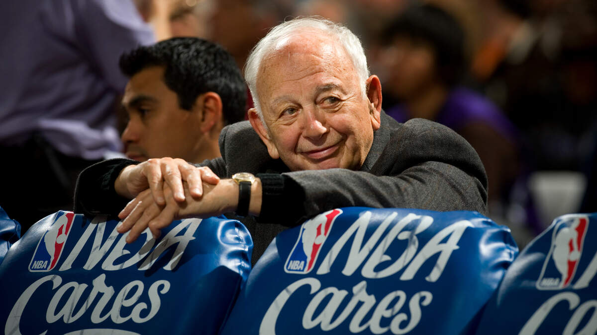Sacramento Kings assistant coach Pete Carril watches a game between the Atlanta Hawks and the Sacramento Kings at Arco Arena in 2011.