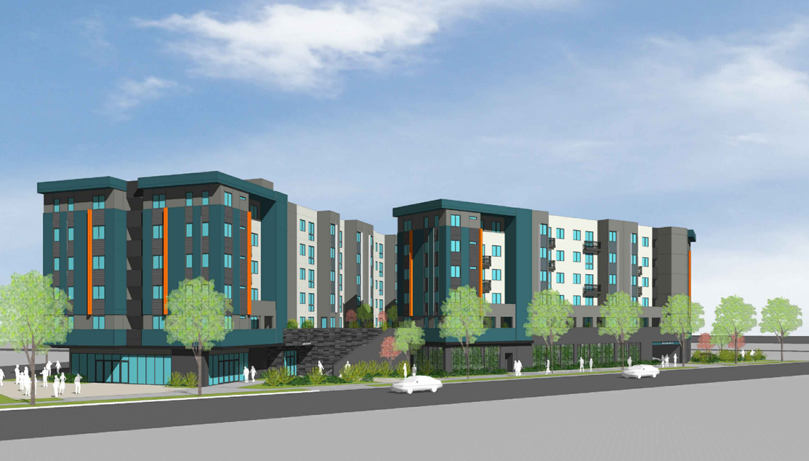 CRP Affordable Housing and Community Development has proposed a 130-unit affordable housing apartment building at the corner of Folsom Boulevard and Elvas Avenue in Sacramento, Calif.