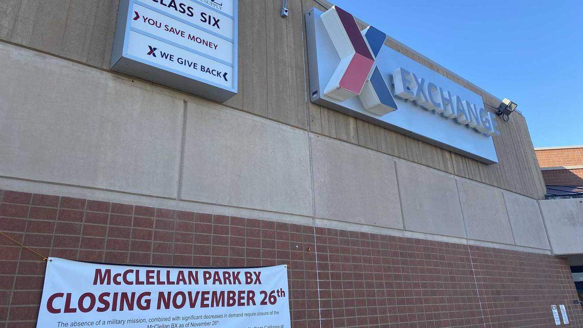 The McClellan Main Exchange, which has offered tax-free and low cost goods and services to military members since 1984 at the former U.S. Air Force Base, will close its location for good on Nov. 26, 2022, at McClellan Park in Sacramento County, California.
