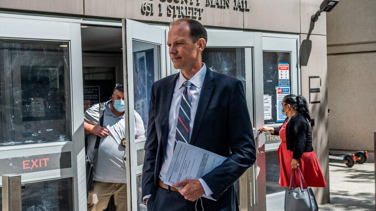 Federal defender Ben Galloway stands outside of the Sacramento County Main Jail in downtown Sacramento on April 21, 2021. He’s one of two lawyers tapped to be a Sacramento Superior Court judge.