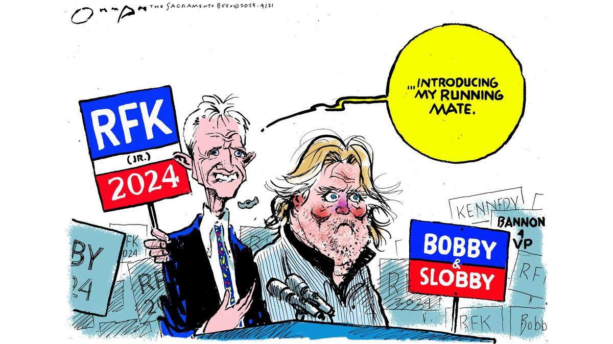 Robert F. Kennedy Jr. launches his 2024 Democratic presidential campaign with Steve Bannon as spirit animal.