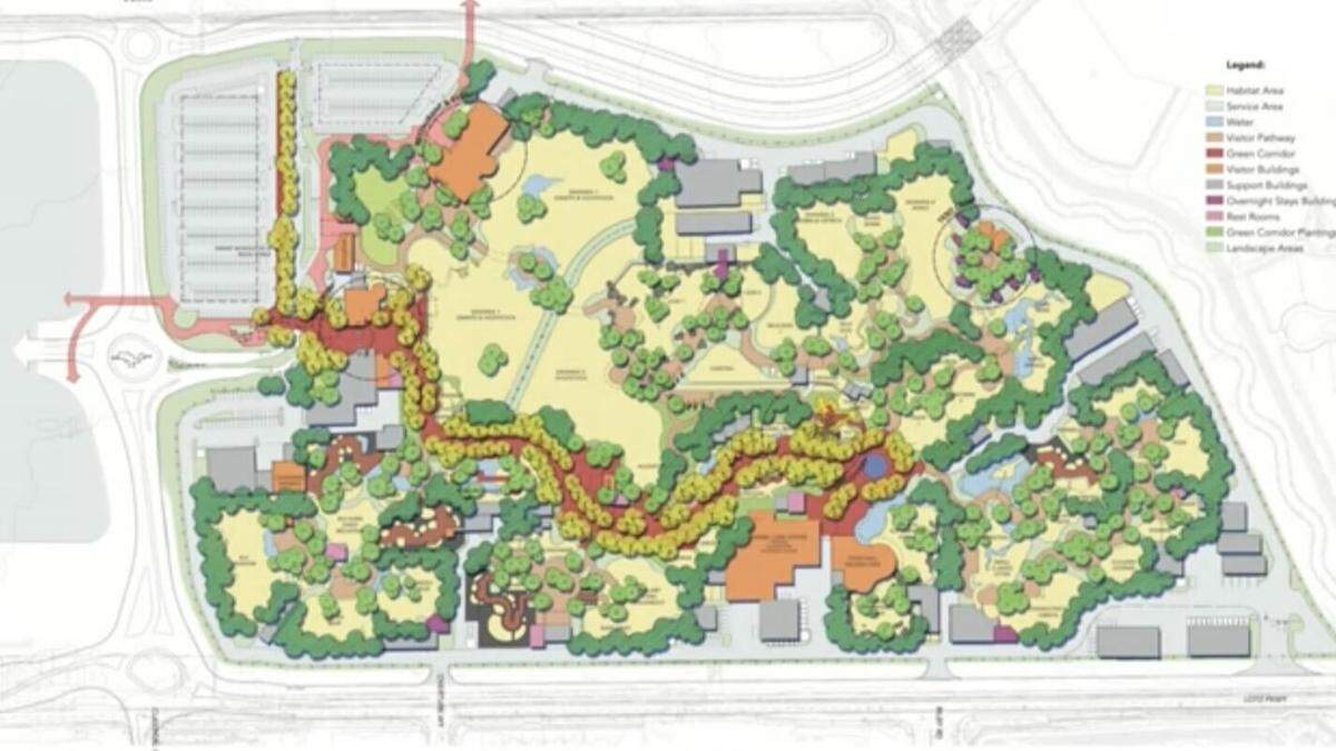 A conceptual map of a new zoological garden coming to Elk Grove. Officials from the zoo and city of Elk Grove released renderings of a future zoo on Thursday, Nov. 17, 2022.