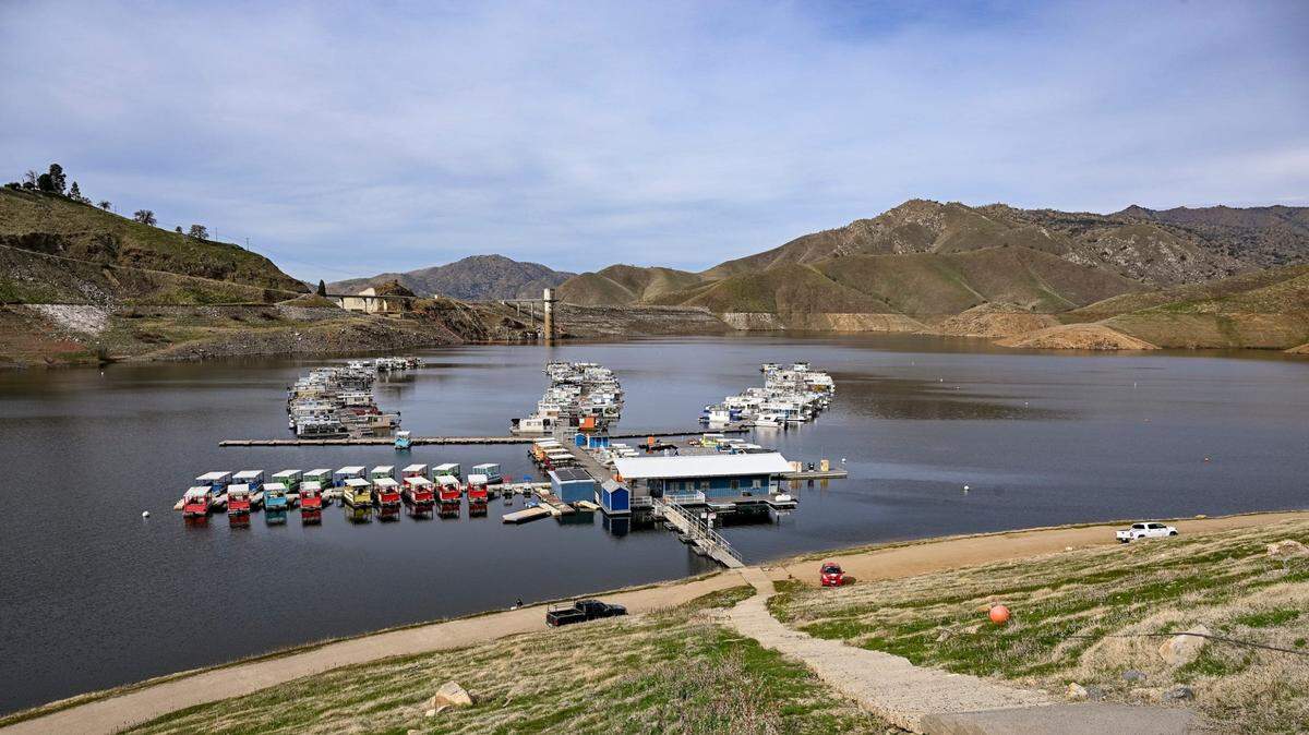 The marina at Lake Kaweah and Terminus Dam on Monday, February 3, 2025