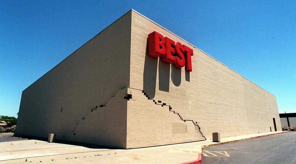 The closed Best Products store at Arden Fair is remembered for its iconic jagged corner of its brick facade that appeared to slide away, revealing the entrance. 