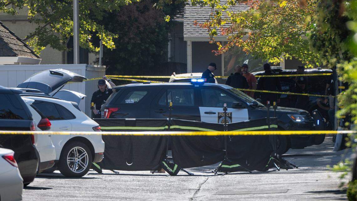 Crime scene tape and screens surround an area under investigation by Sacramento Police officers after a shooting at 39th and N streets near the Sutter Lawn Tennis Club in Sacramento on Thursday, Oct. 20. Fear of crime has become a big issue in upcoming elections.