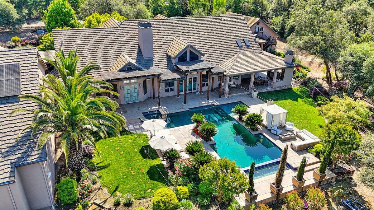 The Granite Bay home for sale for $5.25 million spans 10,000 square feet and offers a resort-style backyard.
