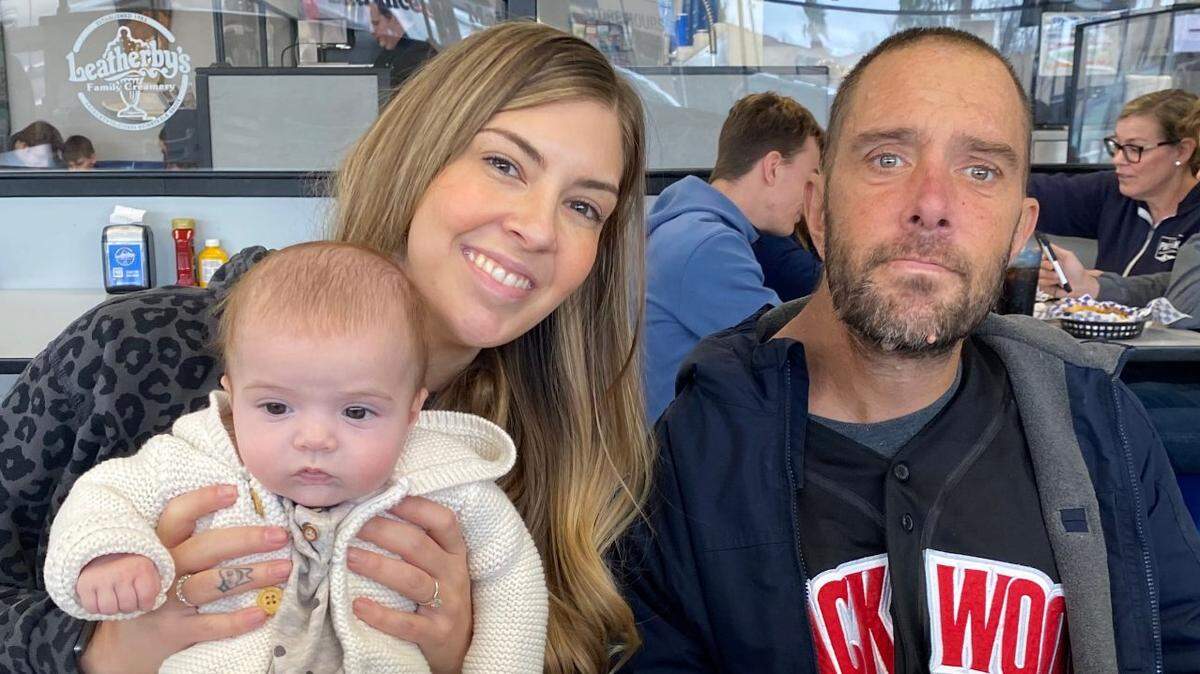 Sara Salde introduces her daughter, Davy, to her brother, Aaron Ward. Ward was fatally hit by a vehicle while crossing a south Sacramento street in January.