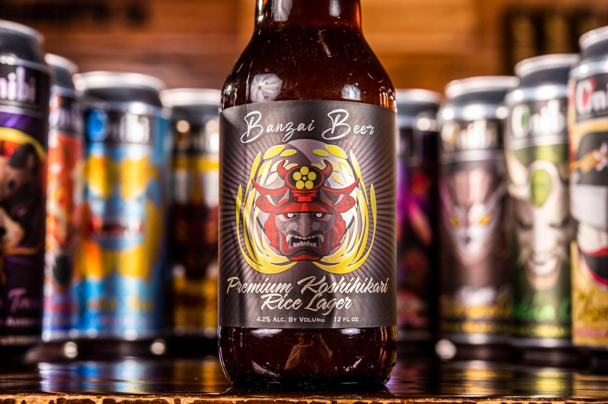 Banzai is a “sake bomb beer,” said Jared Wong of North American Food Distribution Company of their bottled line called Banzai Beer. Onibi has 11 Japanese-inspired craft beers currently on the market.