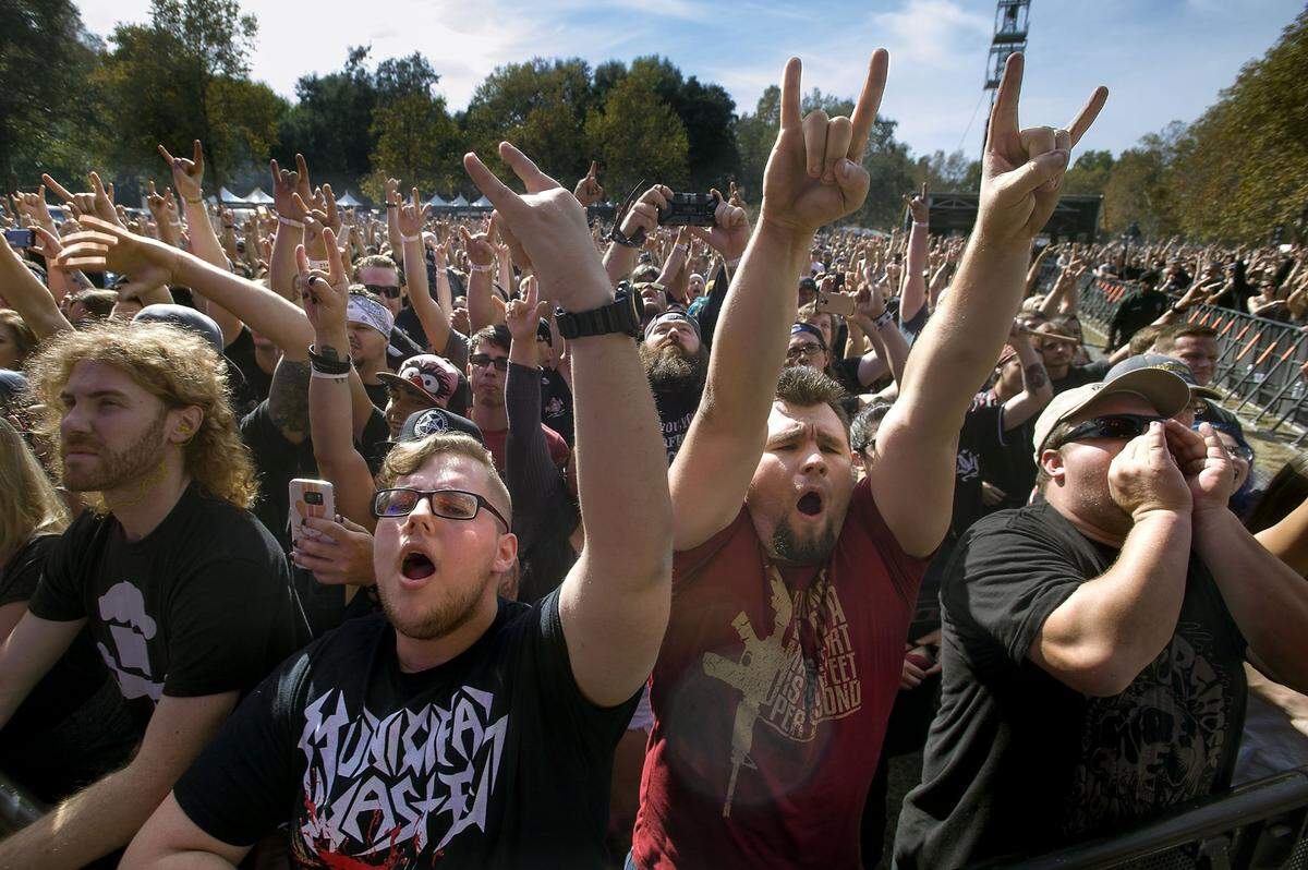 Thousands of fans enjoy a performance by the band Avatar in 2016 during the Aftershock festival at Discovery Park.