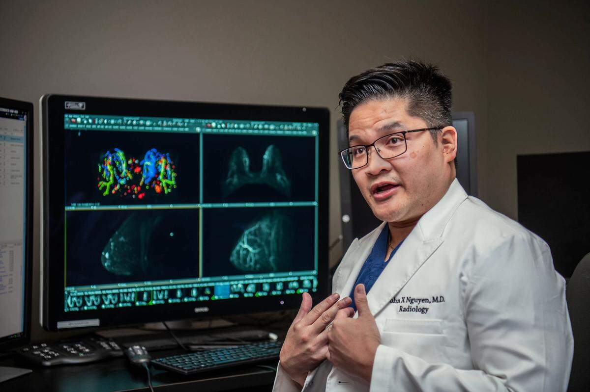 John X. Nguyen, a radiologist at Sutter Imaging Sacramento, discusses the general process, candidate recommendations, and statistics regarding a mammogram screening last month.