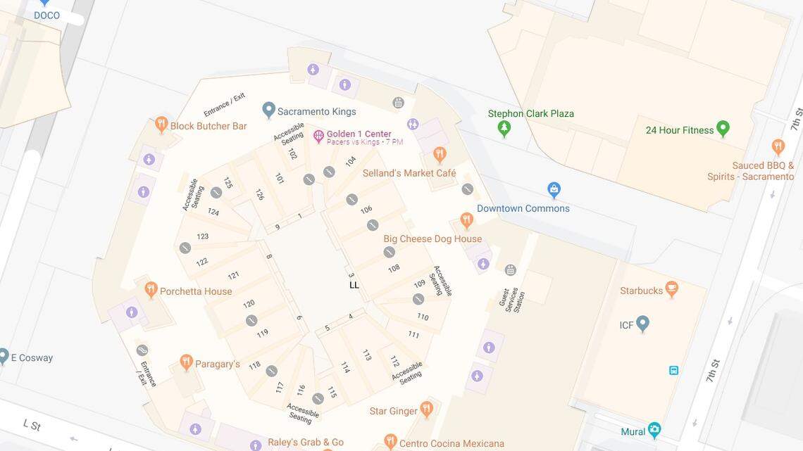 In this Google Maps screen shot, Stephon Clark Plaza can be seen.