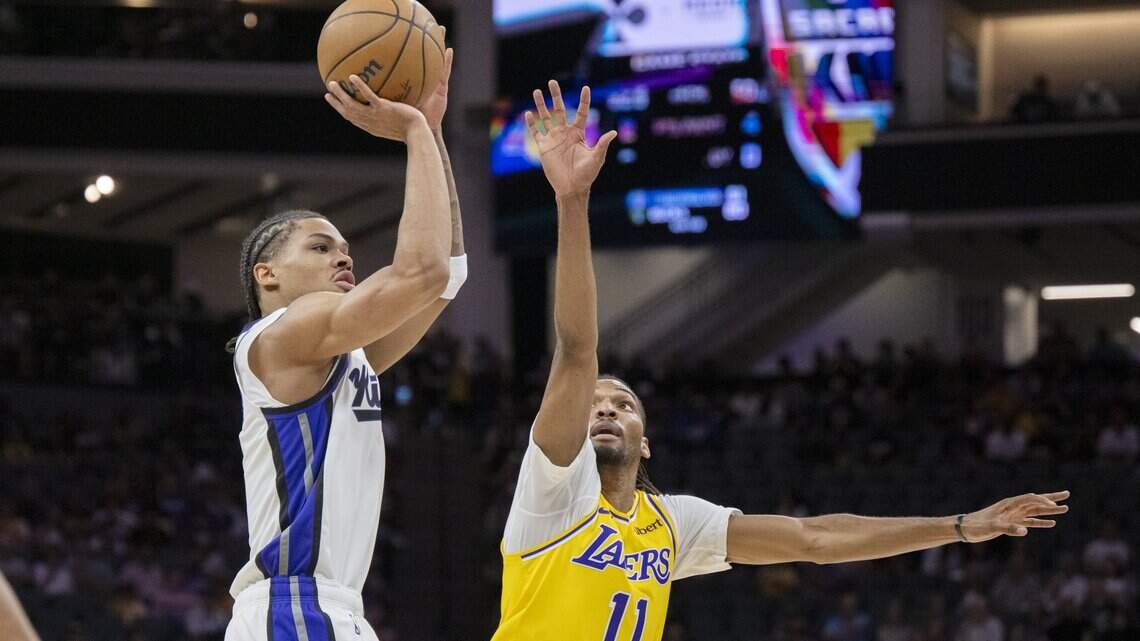 Kings rookie Darius Acuff Jr. dazzles despite lopsided preseason loss to Lakers